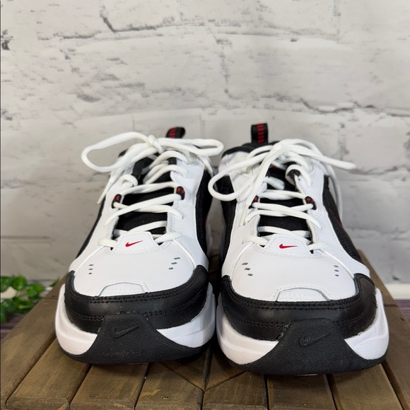 Nike Air Monarch IV Men's White, Black, and Red Training Shoes NIB - Picture 2 of 10